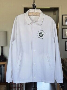 Aime Leon Dore x New Balance Sonny Leage White Coaches Jacket